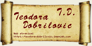 Teodora Dobrilović vizit kartica